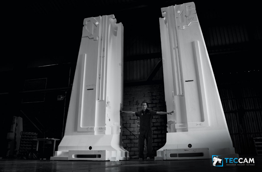 Modelo de poliestireno para columnas fresadora puente - 02